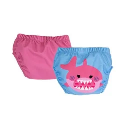 ZooCchini - Conjunto de 2 cuecas de Banho 12-24 meses - Tubarão Rosa